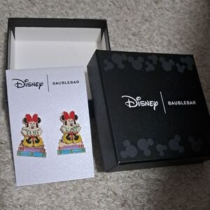 BaubleBar Disney Minnie Mouse Earrings - Red, Black, and Gold